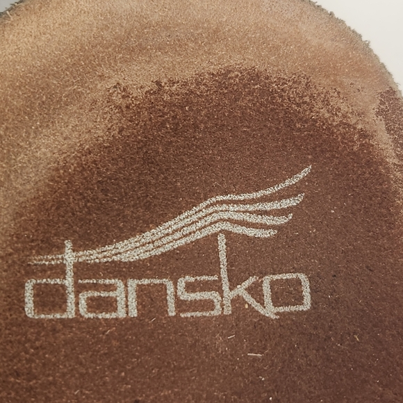 DANSKO Women's Reece Sandal 10 EU 40 Black Leather Comfort Slingback Wedge Shoe - Picture 9 of 10